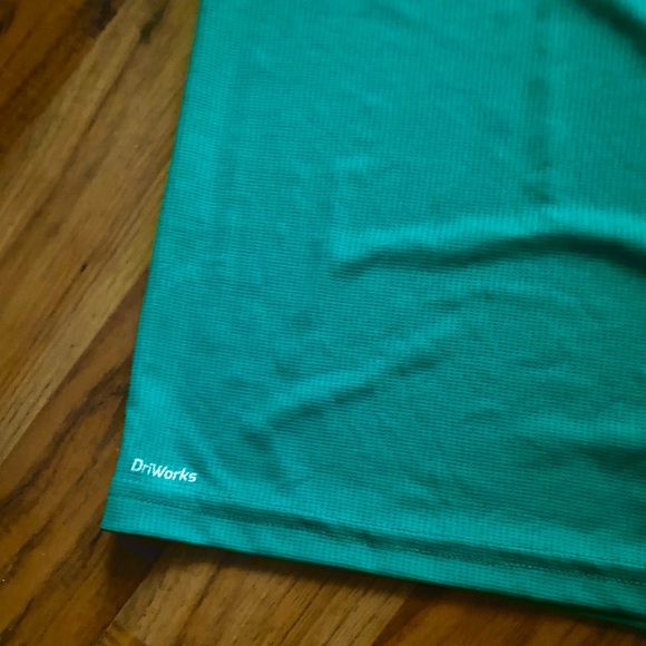 Athletic Works Teal Green DriWorks Sweat-wicking Workout Exercise Running Shirt - Picture 4 of 7